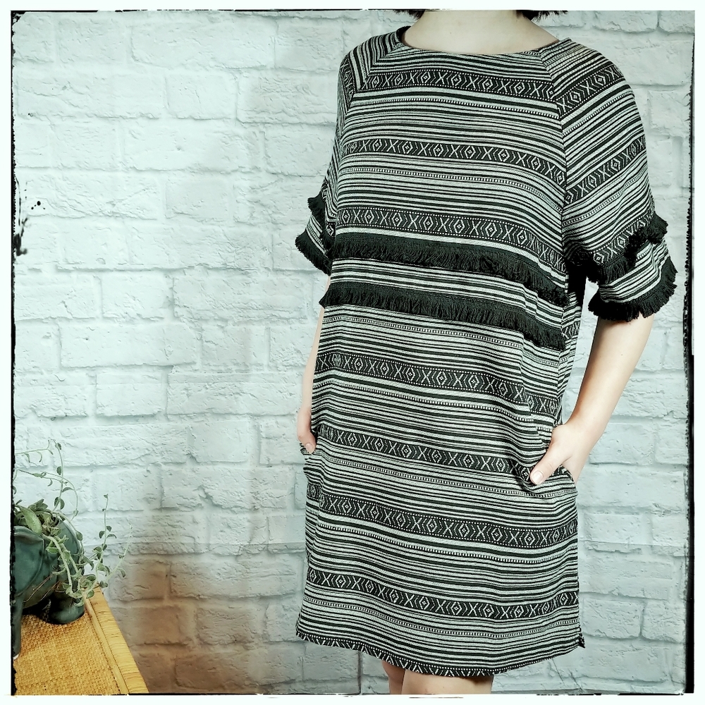 Ellison Mini Fringe Dress with Pockets Boho Style